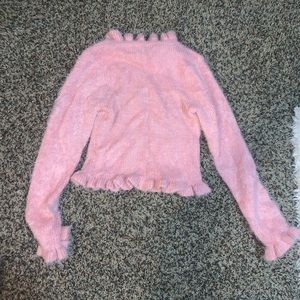 Fuzzy pink sweater